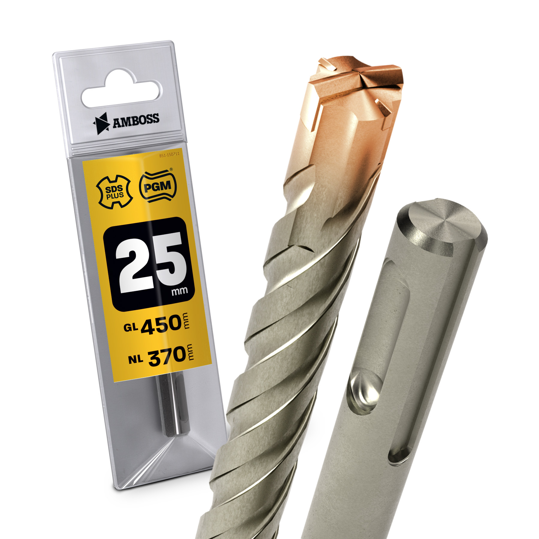 1x Bohrer SDS Plus Schaft - Ø:25 mm - GL: 450 mm