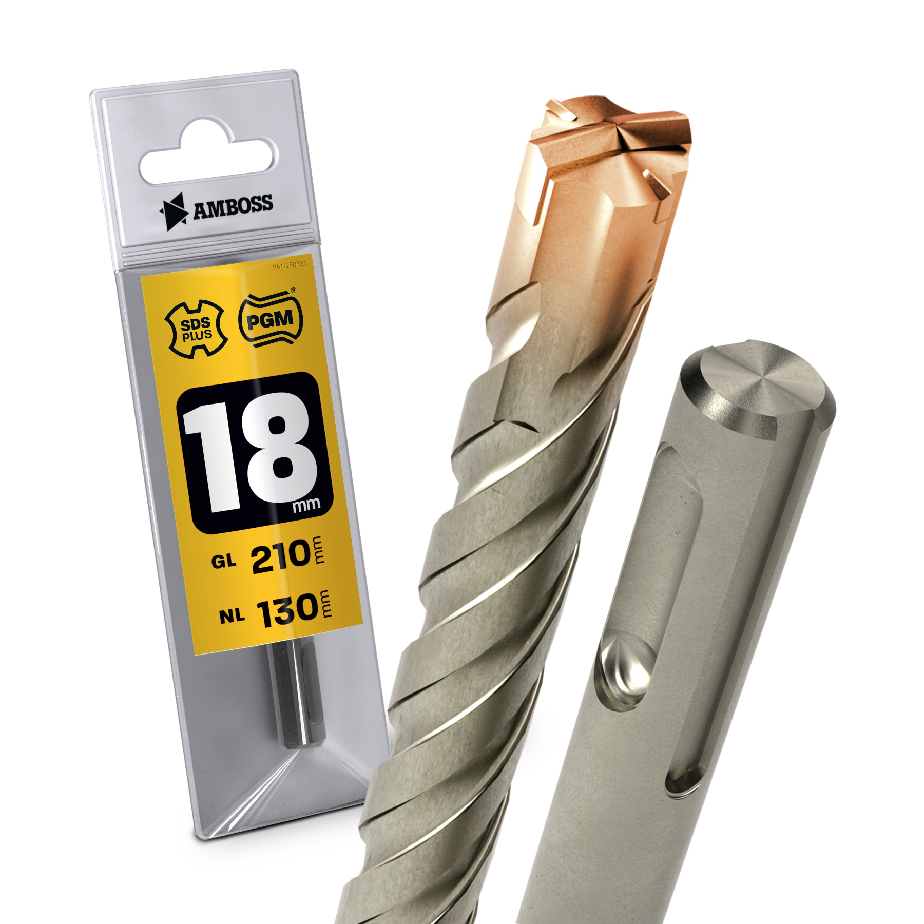 1x Bohrer SDS Plus Schaft - Ø:18 mm - GL: 210 mm