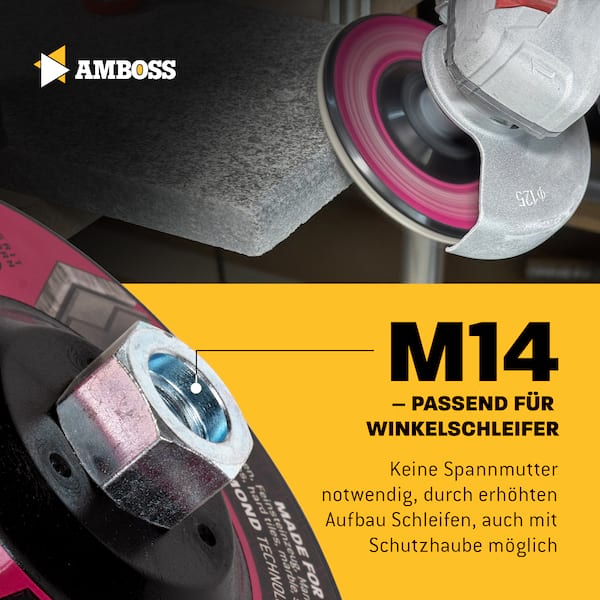 Amboss Diamant Fächerschleifscheibe 115mm K60 M14