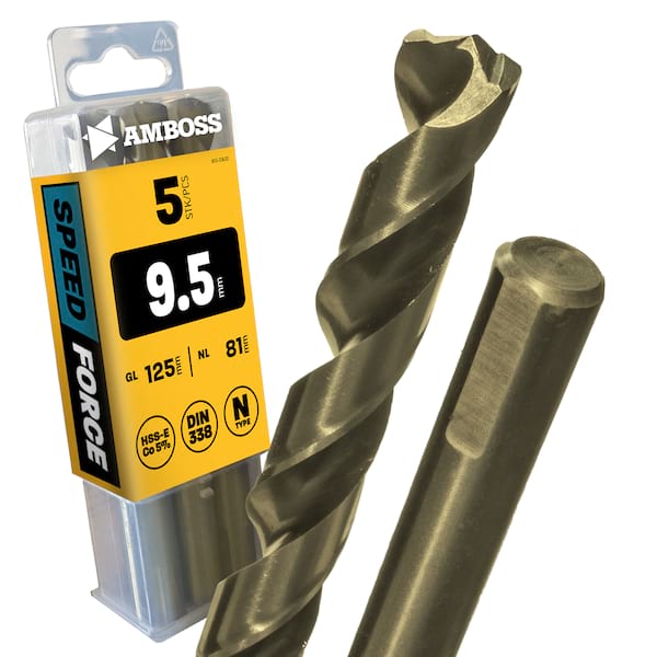 5 x HSS ECo SPEED Force Metallbohrer DIN 338 - Ø:9.5 mm