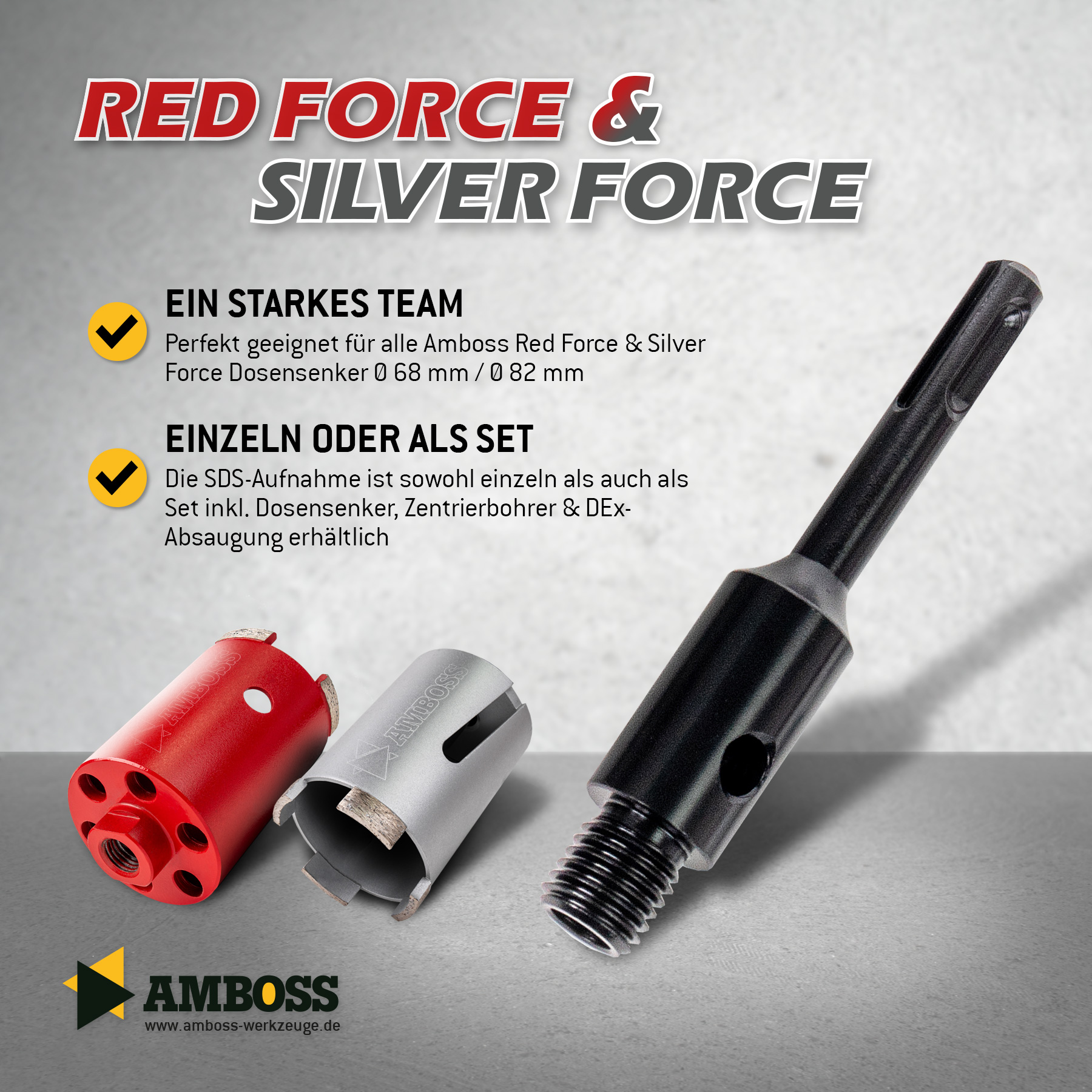 Aufnahme (SDS) für M16 Gewinde (Dosensenker)