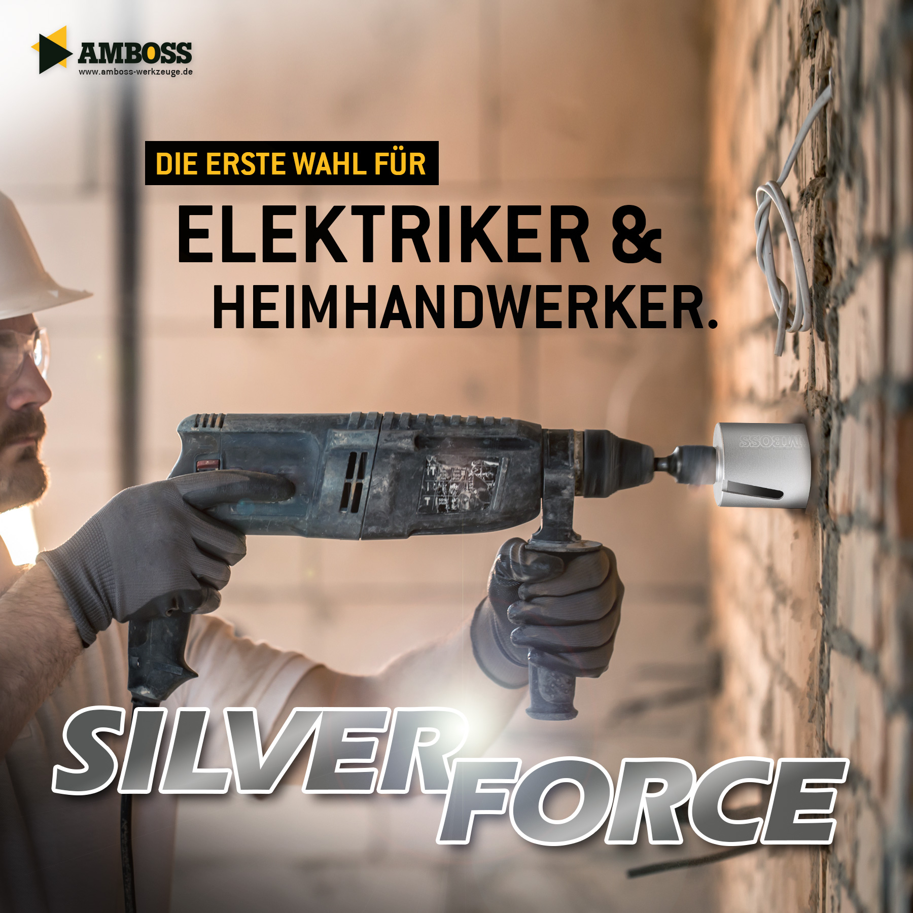 Dosensenker Silver Force - 68 mm - SDS-Plus StarterSet