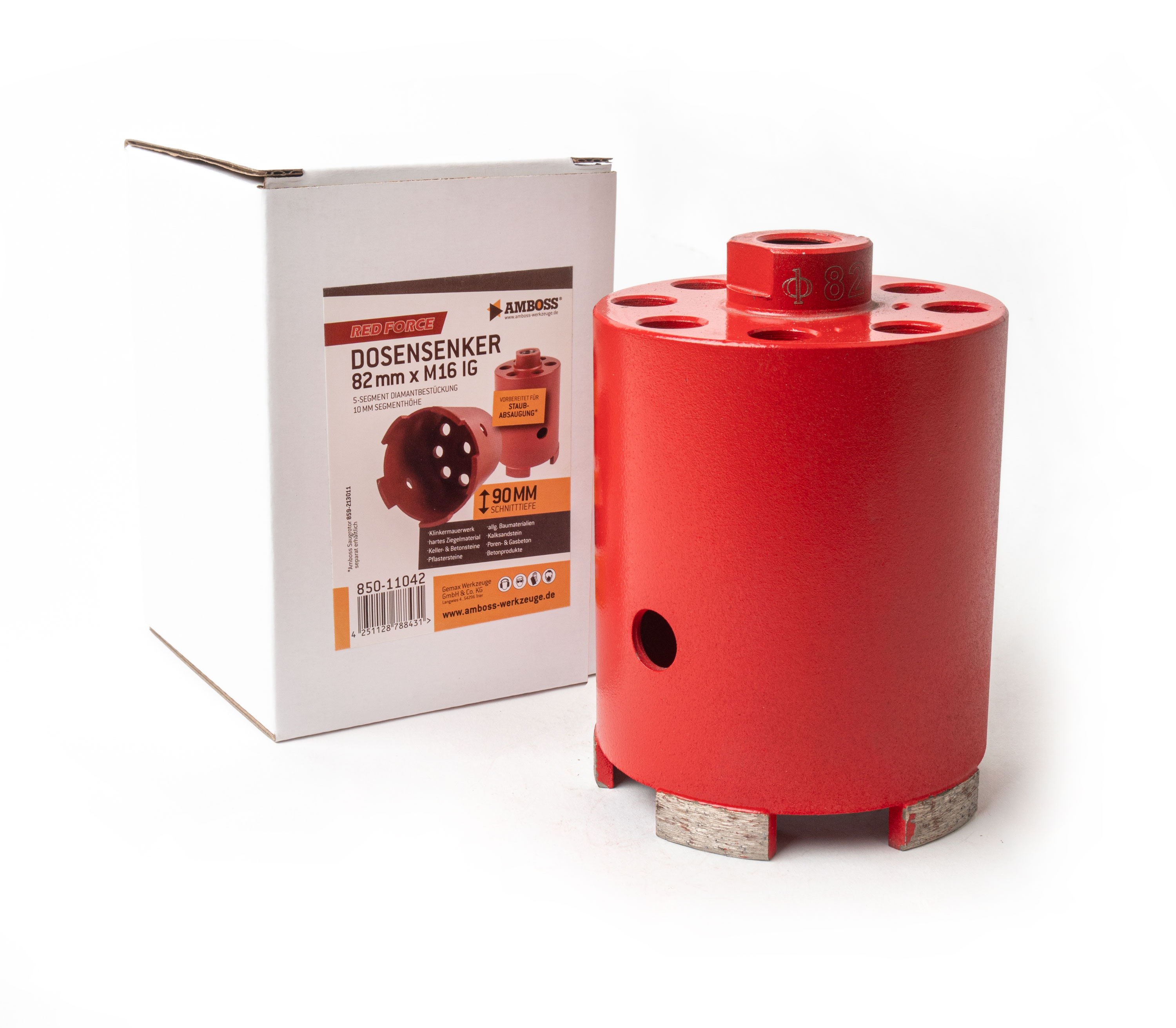 Amboss Dosensenker 82 mm - M16-Aufnahme (Schnitttiefe 90 mm Amboss Dosensenker 82 mm - M16-Aufnahme (Schnitttiefe 90 mm
