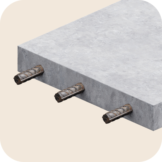 Werkstoff: armierter Beton Werkstoff: armierter Beton