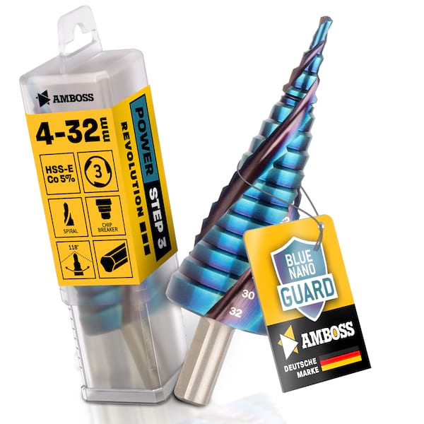HSS Stufenbohrer 4–32 Mm – Konusbohrer Für Edelstahl, Holz & Kunststoff, Set
