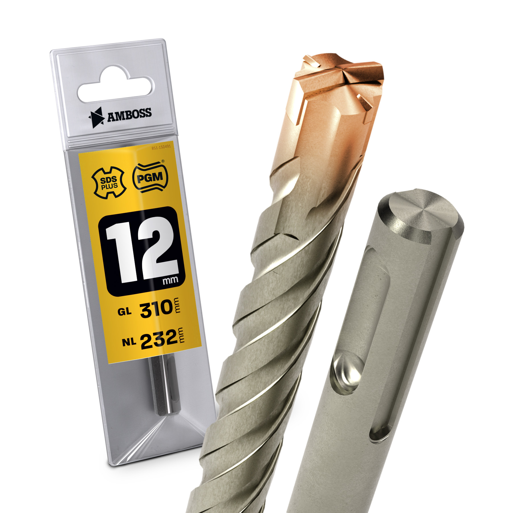 1x Bohrer SDS Plus Schaft - Ø:12 mm - GL: 350 mm