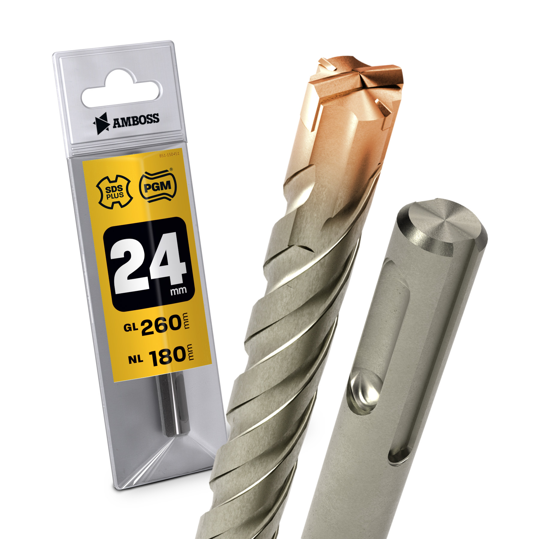 1x Bohrer SDS Plus Schaft - Ø:24 mm - GL: 260 mm