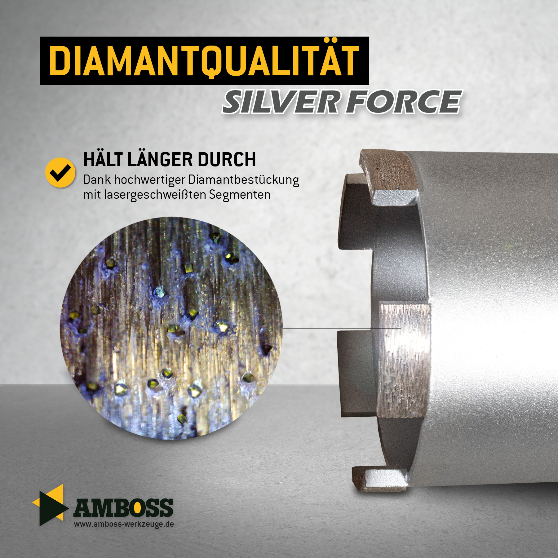 Dosensenker Silver Force - 68 mm - SDS-Plus StarterSet