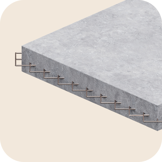 Werkstoff: leicht armierter Beton Werkstoff: leicht armierter Beton