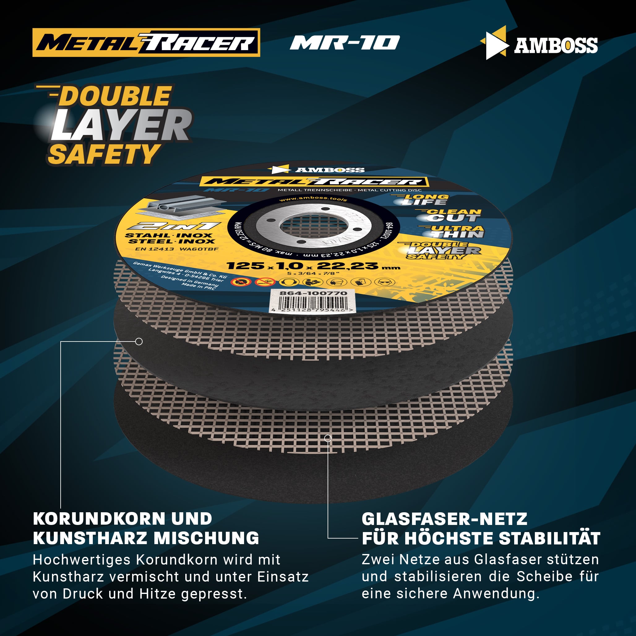 50x Amboss Metal Racer Trennscheibe | 115 mm - 1 mm 50x Amboss Metal Racer Trennscheibe | 115 mm - 1 mm