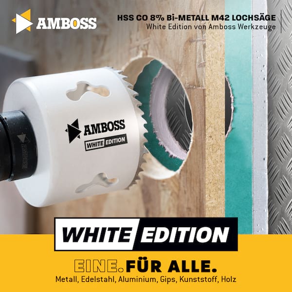 AMBOSS Team Edition Rapid Change Lochsägen Set HM&M42 22-83mm + Schnellwechselaufnahme + Verlängerung