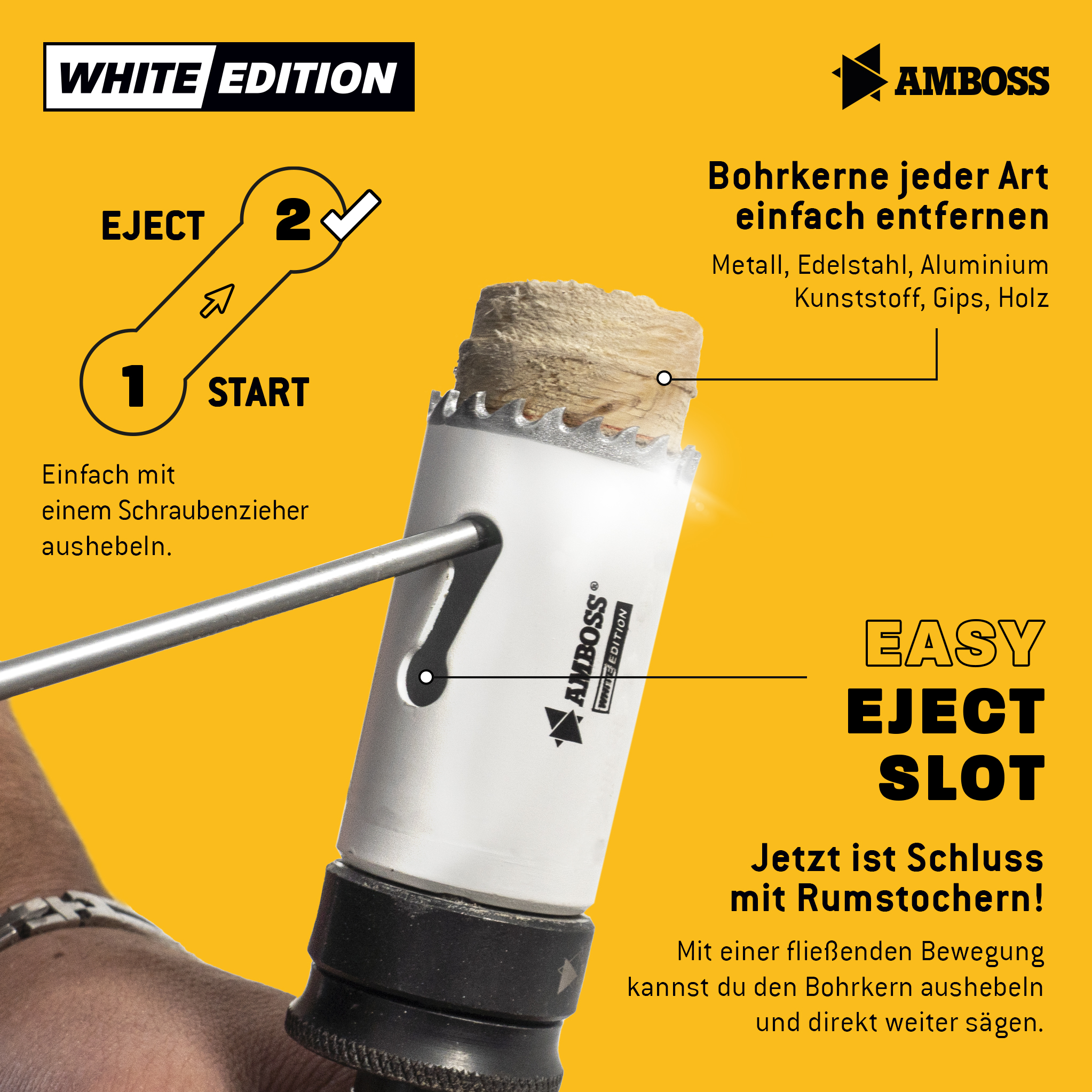HSS M42 Amboss Lochsäge Ø 19 mm (ohne Aufnahme)