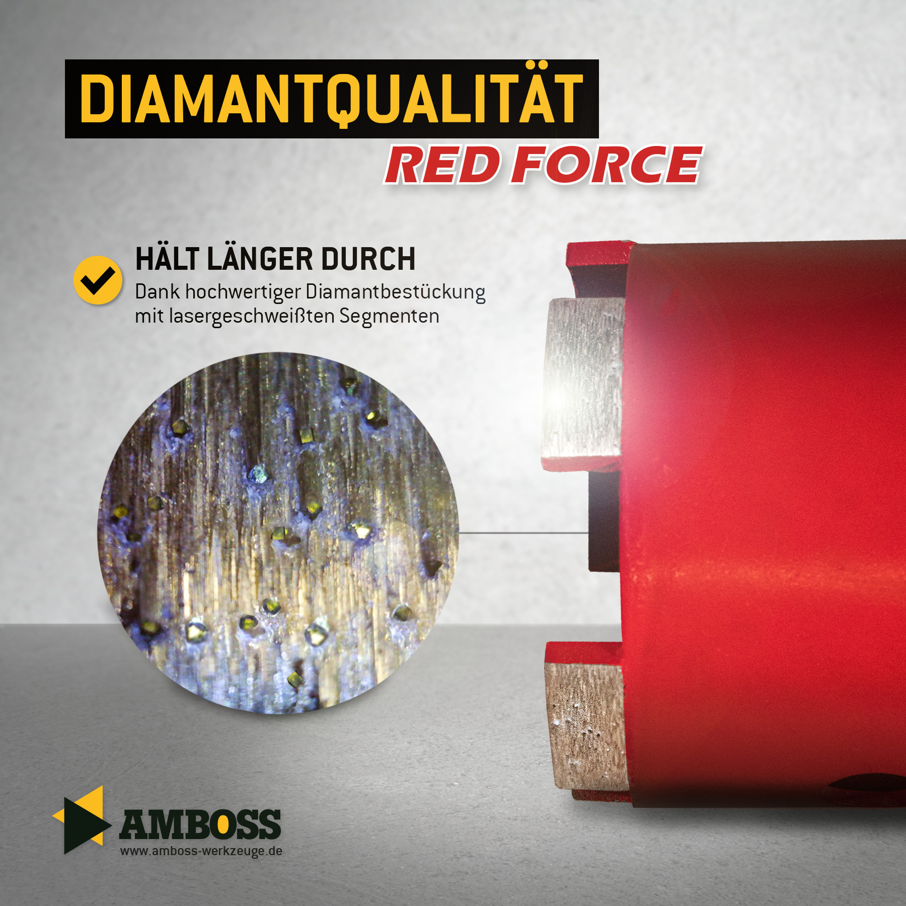 Dosensenker Red Force - 68 mm - SDS-Plus StarterSet