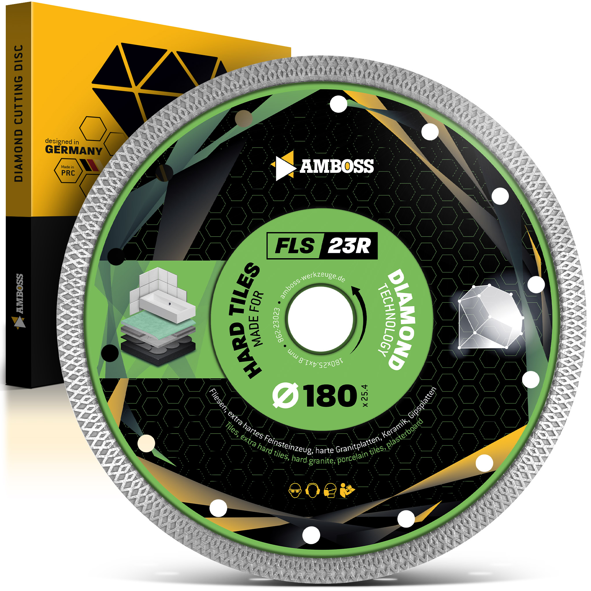 FLS 23R Diamant Trennscheibe 180 x 1.8 x 25.4