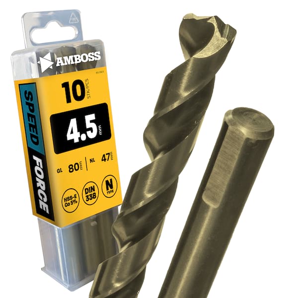 10 x HSS ECo SPEED Force Metallbohrer DIN 338 - Ø:4.5 mm