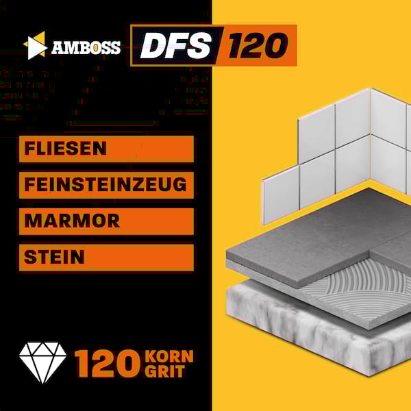 Amboss Diamant Fächerschleifscheibe 115mm K120 M14